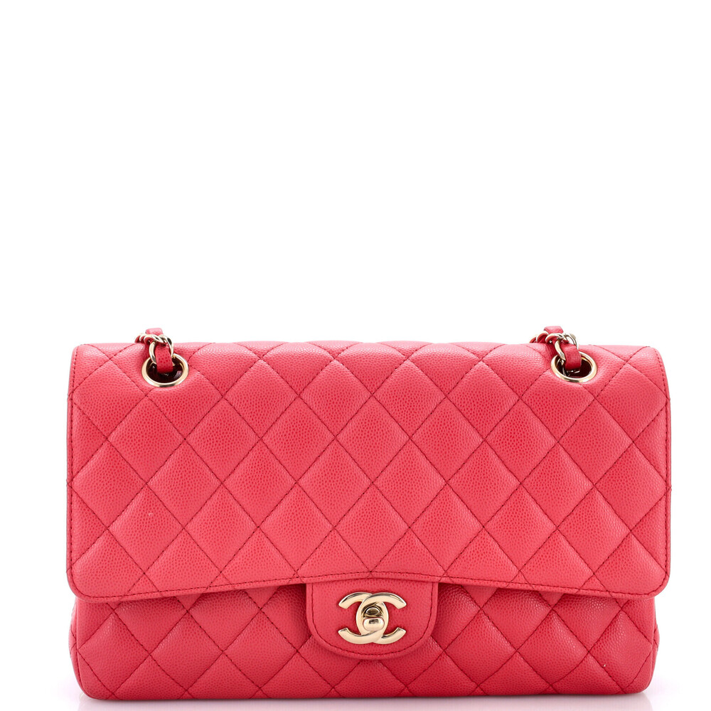 Chanel Medium Classic Double Flap Bag Quilted Caviar